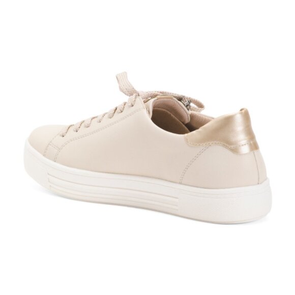 REMONTE Leather Alina 03 Comfort Sneakers Athleisure Shoe Pebble for women 462tn - Picture 2 of 2